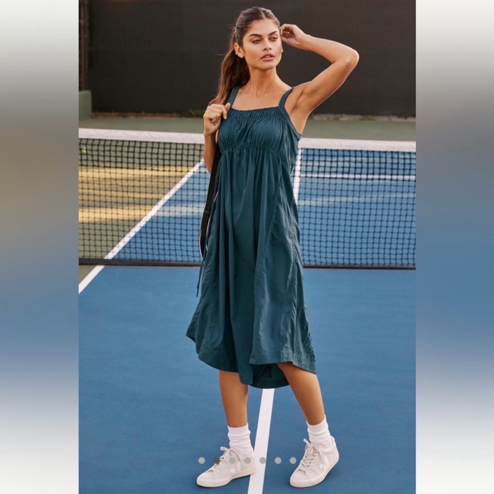Sleeveless Teal Midi Sundress